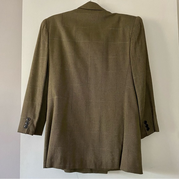 Vintage Kasper for A.S.L. Brown Suit Set Blazer Jacket and Matching Skirt - Picture 11 of 13